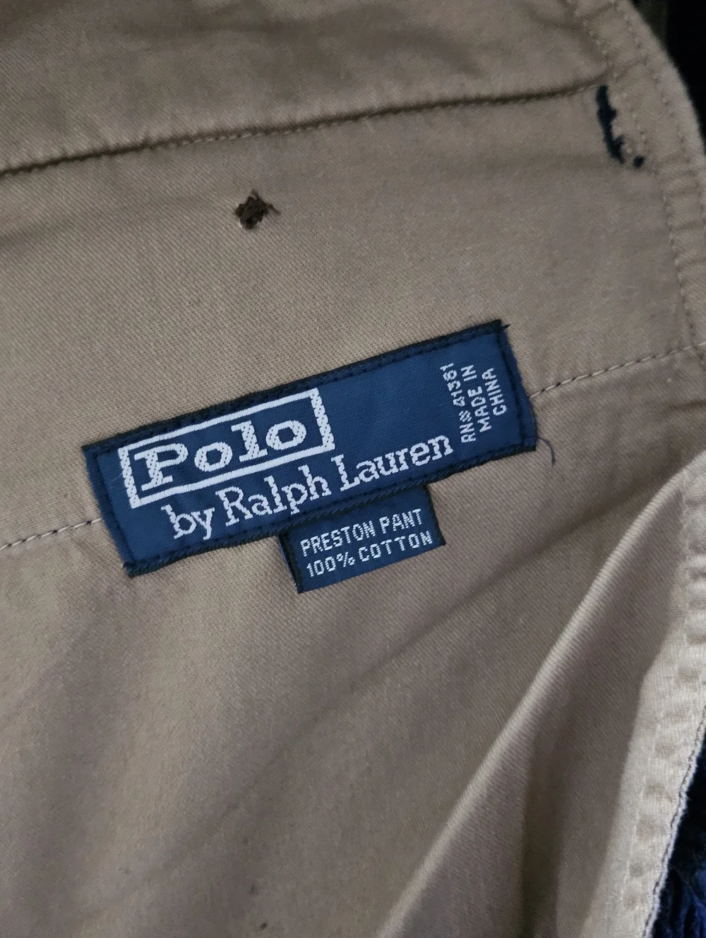 Polo Ralph Lauren Corduroy Pants Mens 33x32 Navy Preston Straight Casual.